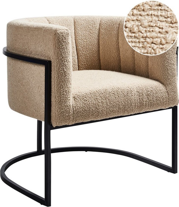 Lenestol Larvik II Beige/svart - Beige/svart