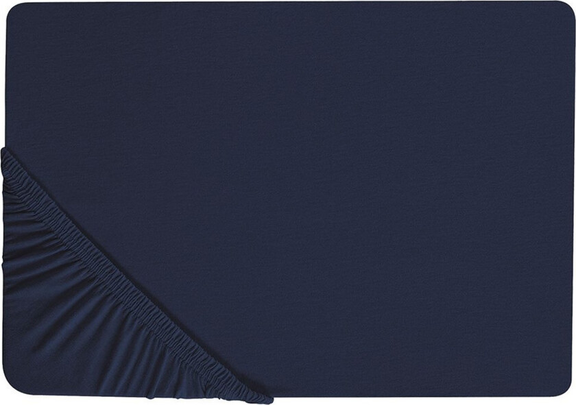 Laken med strikk Hofuf Marineblå, 90x200 cm - Marineblå, 90x200 cm