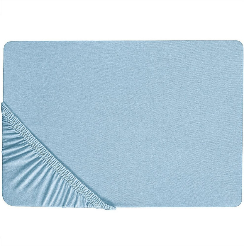 Laken med strikk Hofuf Lys blå, 180x200 cm - Lys blå, 180x200 cm