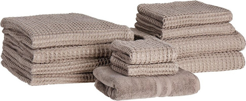 Håndkle Areora sett med 11 Taupe - Taupe