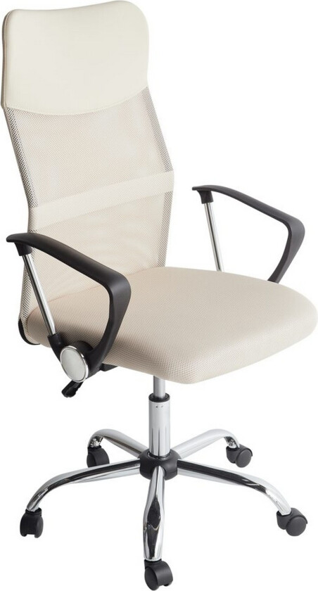 Kontorstol Design Beige/Svart/Sølv - Beige/Svart/Sølv