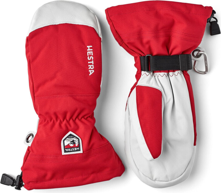 Army Leather Heli Ski Mitt 6, Red