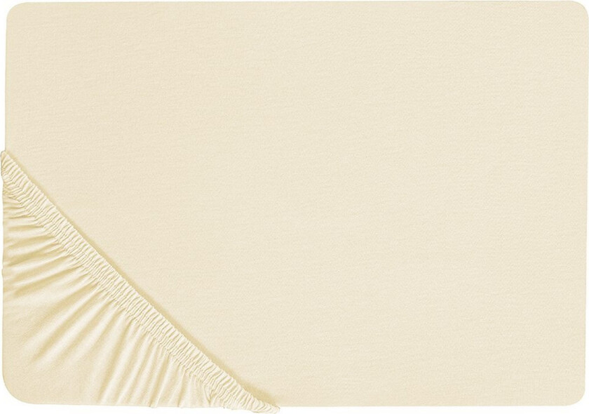 Laken med strikk Janbu Beige, 160x200 cm - Beige, 160x200 cm
