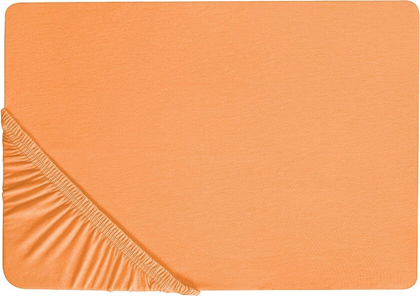 Laken med strikk Janbu Oransje, 90x200 cm - Oransje, 90x200 cm