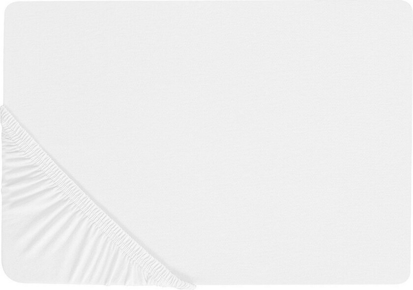 Laken med strikk Janbu Hvit, 90x200 cm - Hvit, 90x200 cm