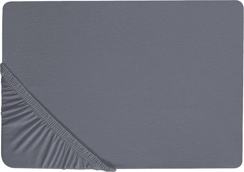 Laken med strikk Janbu Mørk grå, 140x200 cm - Mørk grå, 140x200 cm