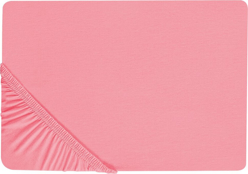 Laken med strikk Janbu Korall, 200x200 cm - Korall, 200x200 cm