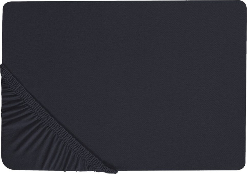 Laken med strikk Janbu Svart, 90x200 cm - Svart, 90x200 cm