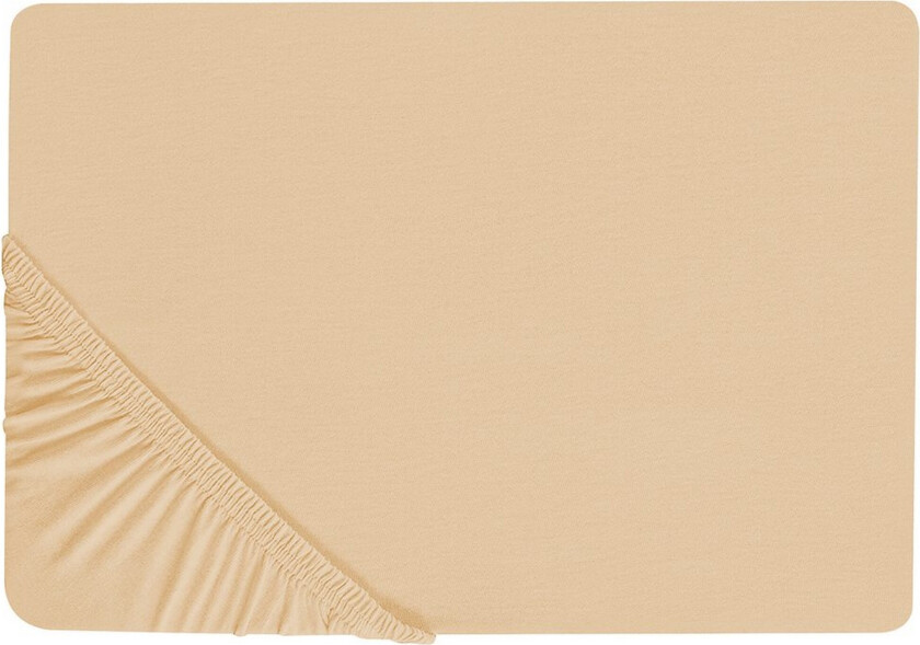 Laken med strikk Janbu Sandbeige, 140x200 cm - Sandbeige, 140x200 cm