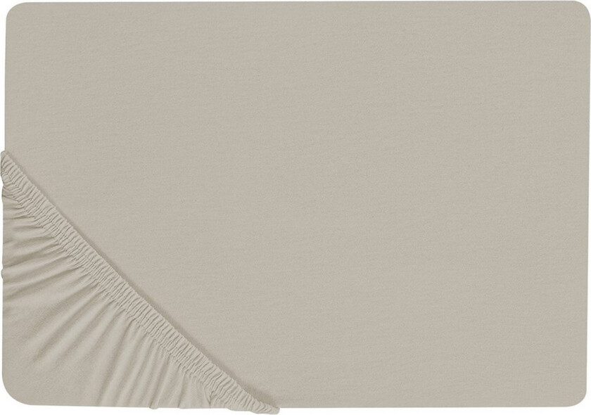 Laken med strikk Janbu Taupe, 140x200 cm - Taupe, 140x200 cm