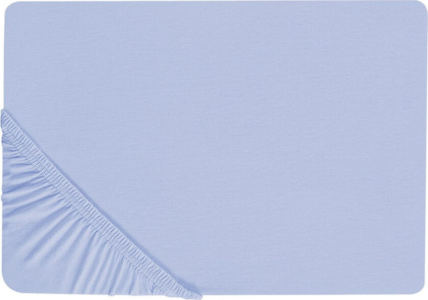 Laken med strikk Janbu Lys blå, 140x200 cm - Lys blå, 140x200 cm