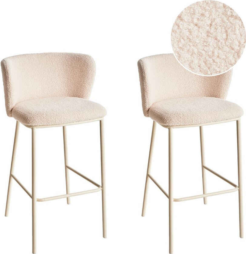 Barstol Mina II sett med 2 Beige - Beige