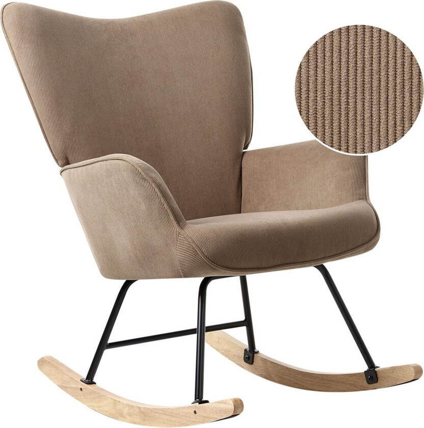 Gyngestol Arset Beige/svart/lyst tre - Beige/svart/lyst tre