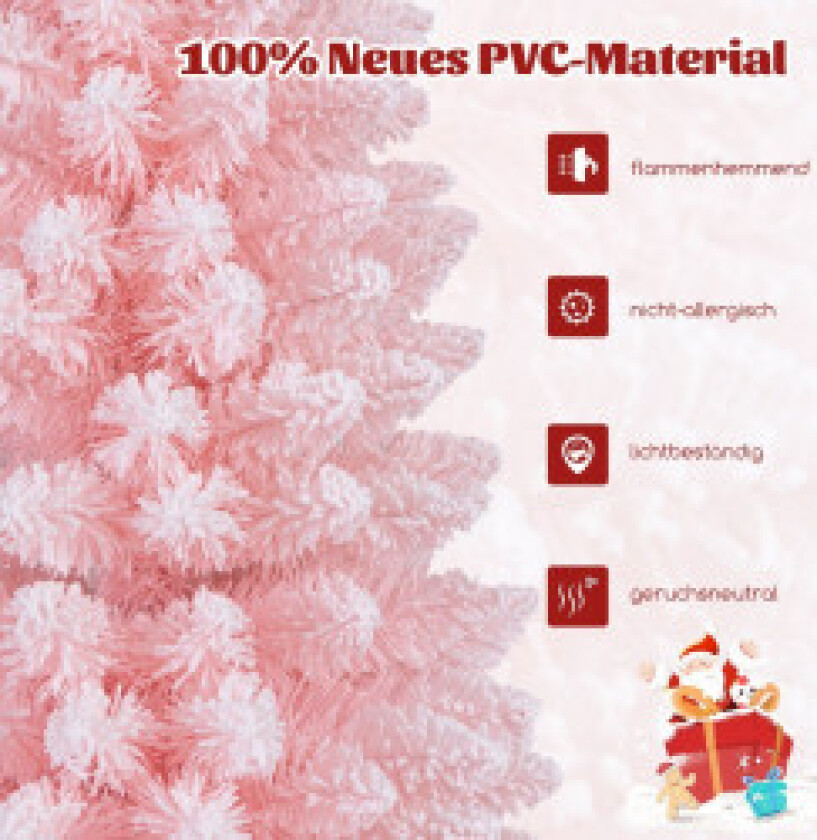 Kunstig juletreblyant 150 cm juletre med snørosa