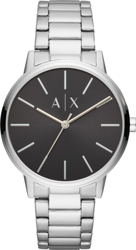Cayde AX2700 - Kvarts - Sølv - Herreklokker - Rustfritt stål - ledd m/pin - Mineral