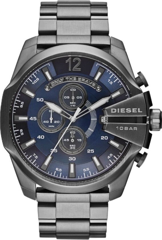 Mega Chief DZ4329 - RIP - Kvarts - Gunmetal - Herreklokker - Rustfritt stål - ledd m/pin - Mineral