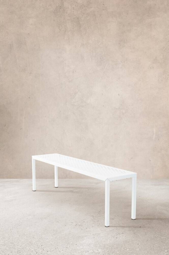 benk - 150 cm Hvit