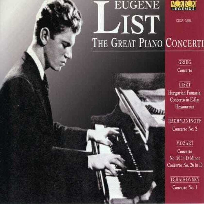 Eugene List Great Piano Concerti CD