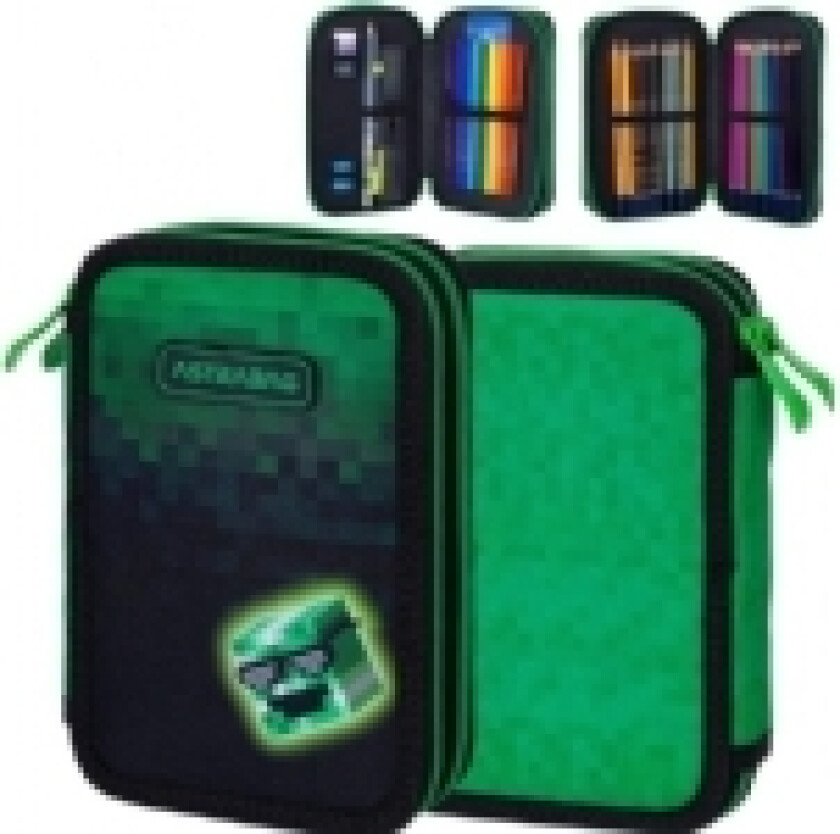 pennal Dobbelt pennal med bag Pixel Hero AC21 tilbehør |