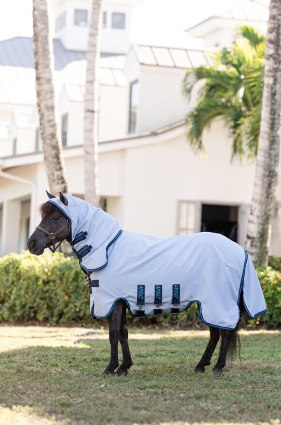 Amigo Petite Ripstop Hoody Fluedekken - Azure Blue/Navy & Electric Blue (75cm (3'9"))