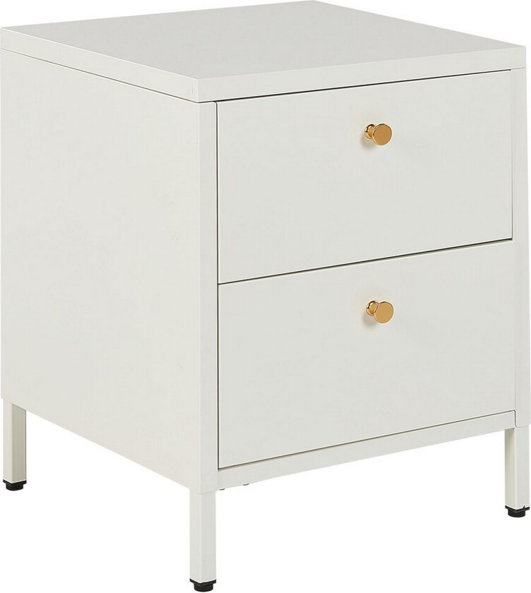 Bilde av Nattbord Kylea Hvit, gull - Hvit, gull