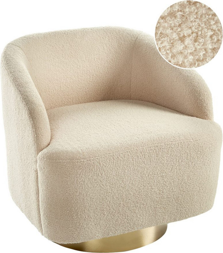 Lenestol Lavik Beige/Gull - Beige/Gull