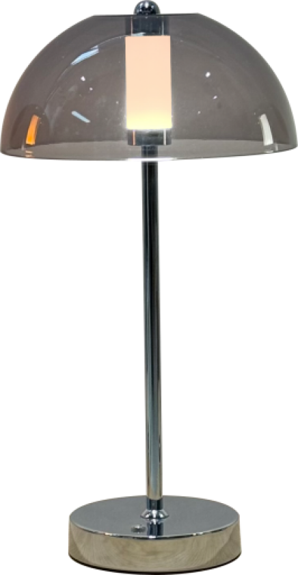 Shade bordlampe oppladbar røykfarget