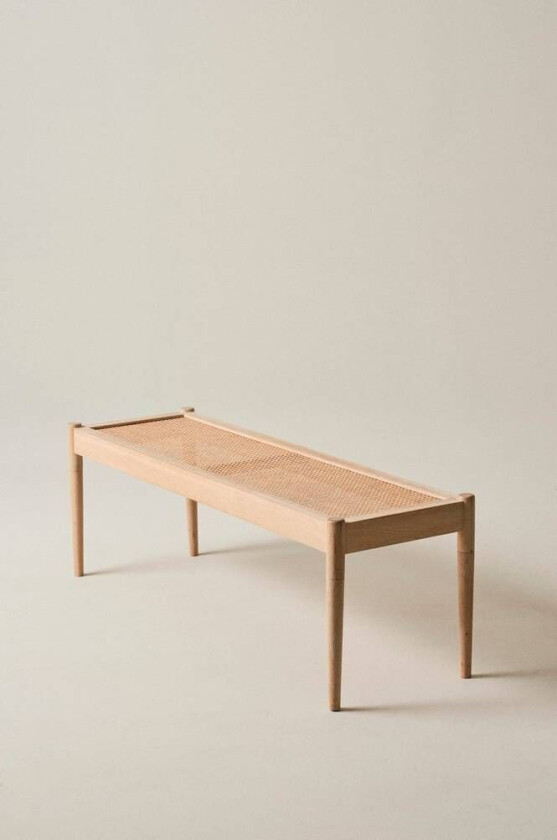 benk 130 cm Hvitsåpet eik