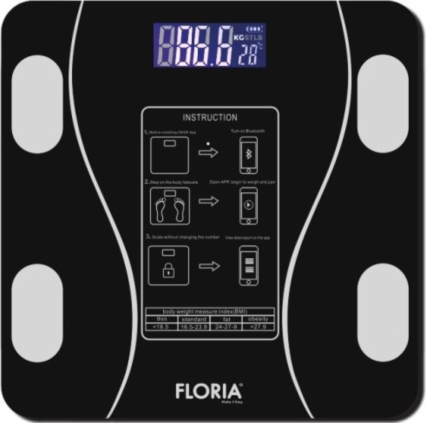 Virtuvins Svarstykls Floria Zln8962 Analytical Bathroom Scale
