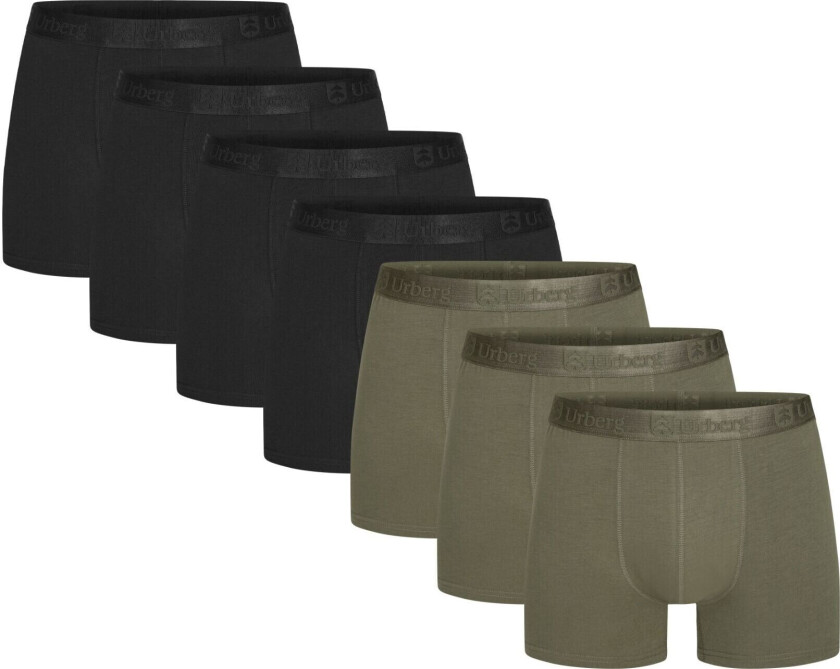 Bamboo Boxers 7-pack Men Black/green XXL