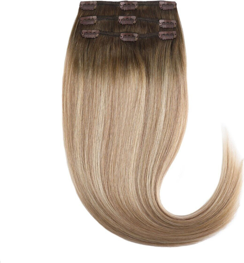 Clip-on set 3 pieces 40 cm Dark Ashy Blonde Balayage B2.6/10.