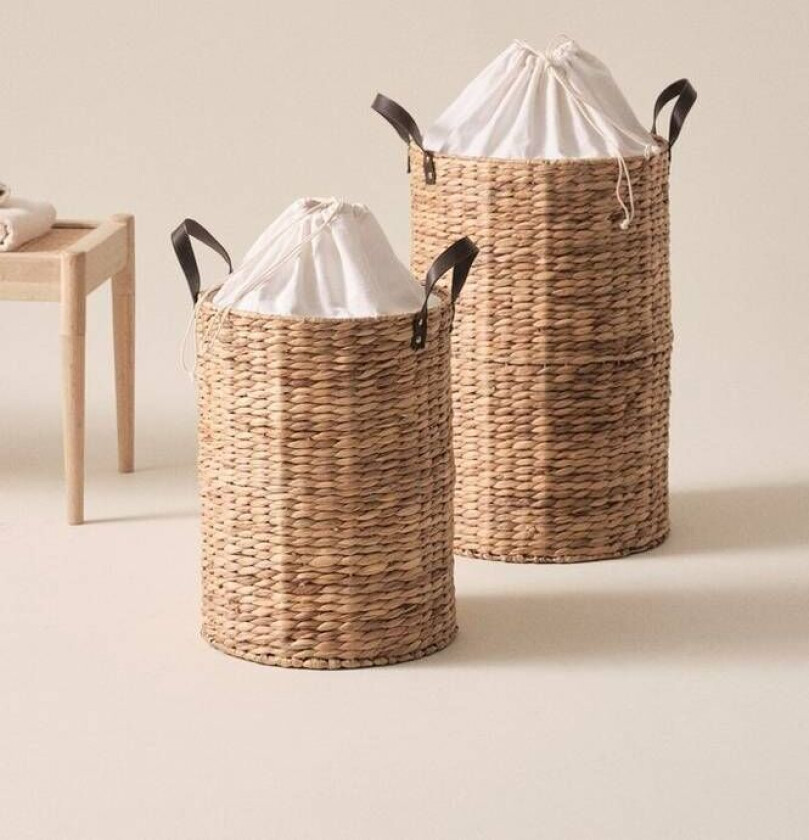 LAUNDREA skittentøyskurv 2-pk Beige