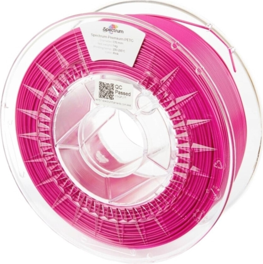 Spectrum Filaments 80539 Pet-G Premium Filament Petg Kemisk Bestandig, Slagfast 1.75 Mm 1000 G Pink 1 Stk