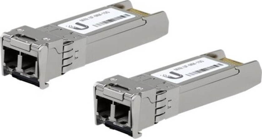 Ubiquiti U Fiber - Sfp+ Transceivermodul - 10Gbe - Lc Multimodus - Opp Til 300 M - 850 Nm (En Pakke 2)