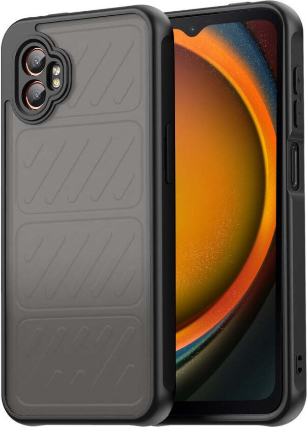 Samsung Galaxy Xcover 7 Pro Hybrid Plast Deksel med Matt Bakside - Gjennomsiktig / Svart