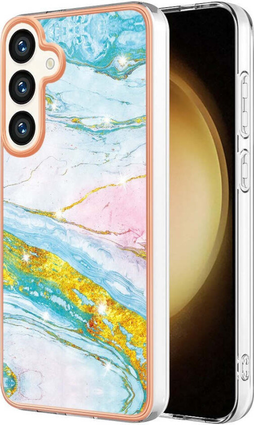 Samsung Galaxy S25+ (Plus) / S24+ (Plus) Marmormønstret Plast Deksel - Blå