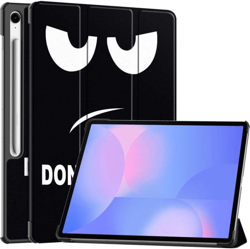 Samsung Galaxy Tab S10 FE+ (Plus) Tri-Fold Kunstskinn Flip Deksel m. Mønster - Don't Touch Me