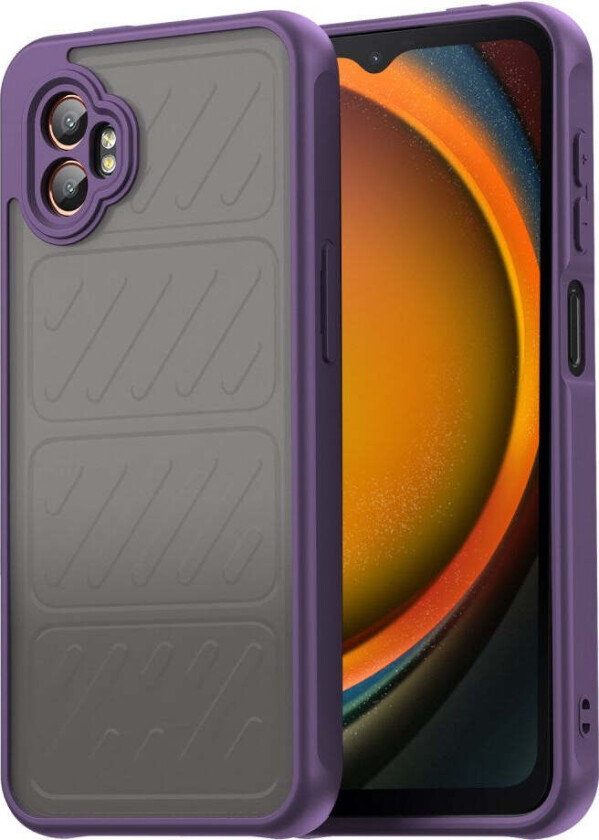 Samsung Galaxy Xcover 7 Pro Hybrid Plast Deksel med Matt Bakside - Gjennomsiktig / Lilla