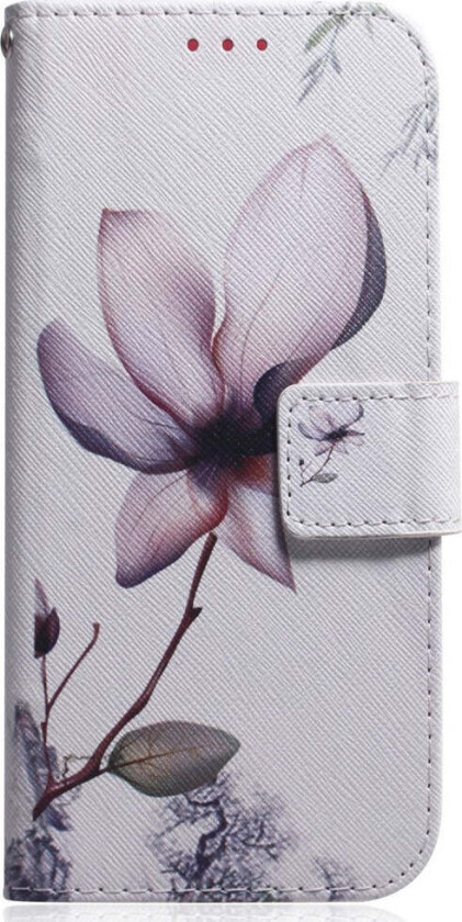 Samsung Galaxy S25 Kunstskinn Flip Deksel med Motiv - Blomst