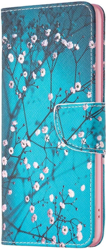 Samsung Galaxy S25 Ultra Kunstskinn Deksel med Lommebok og Stativfunksjon - Tre med Blomster