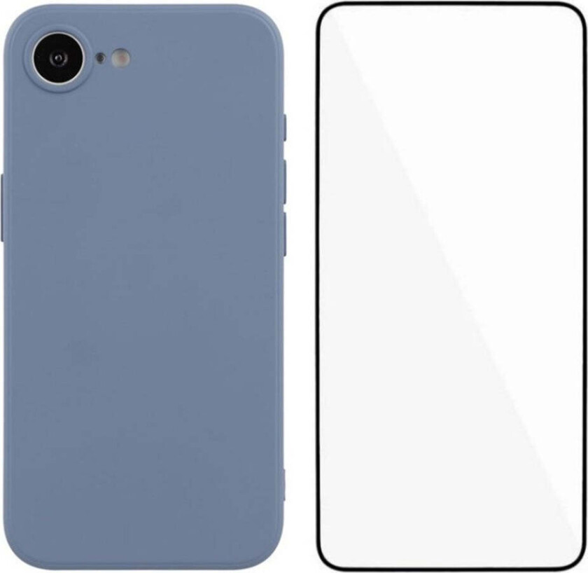 iPhone 16e Beskyttelsessett med Fleksibelt Plast Deksel & Skjermbeskytter - Lavendel