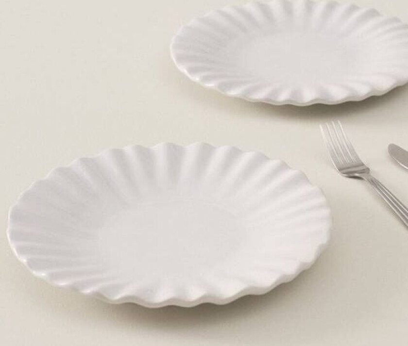 tallerken 2-pk diameter 26 cm Naturhvit