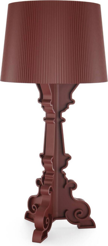LED-bordlampe Bourgie Mater, mørkerød, høyde 78 cm