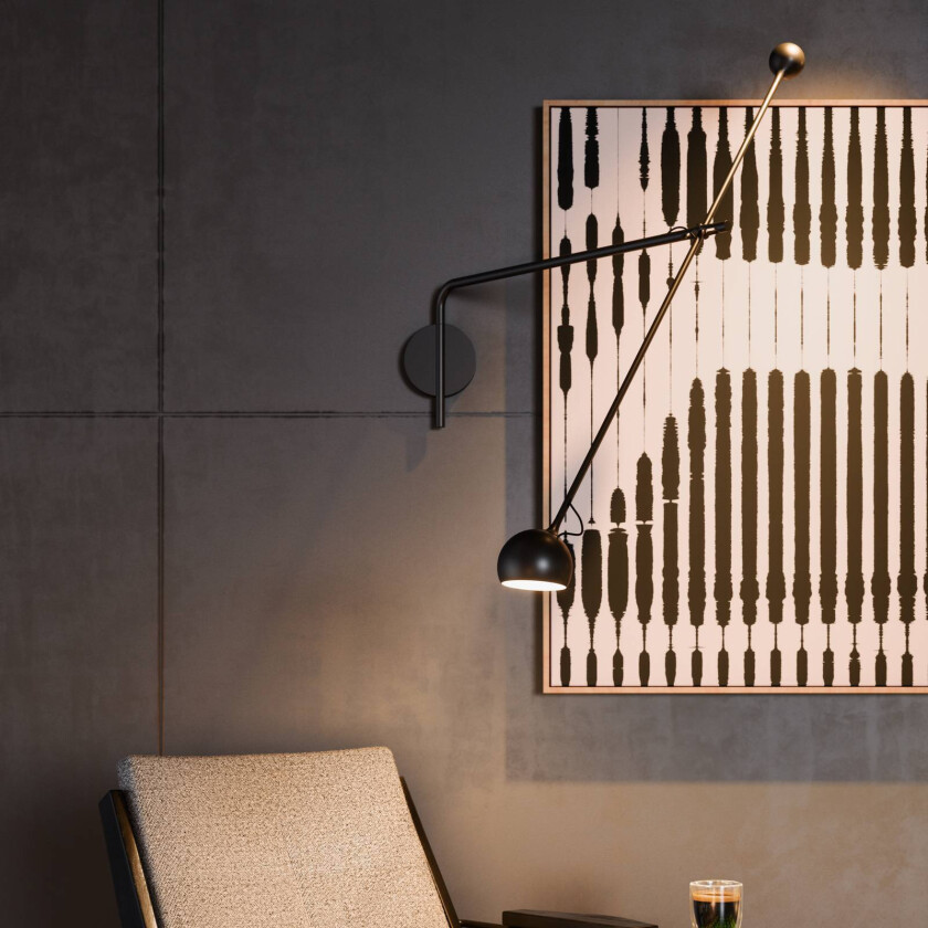 Ixa L LED-vegglampe justerbar antrasitt