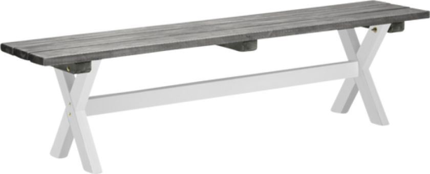 SHABBY CHIC benk 40x180 cm Grå