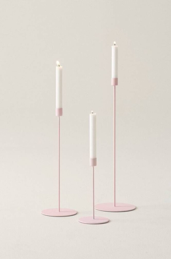 ELSY lysestake 3-pk Pudderrosa