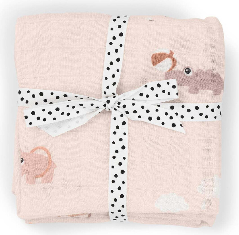 Bilde av Playground Musselinteppe 2-Pakk, Powder - Gulpekluter & Babytepper - 100% Bomull