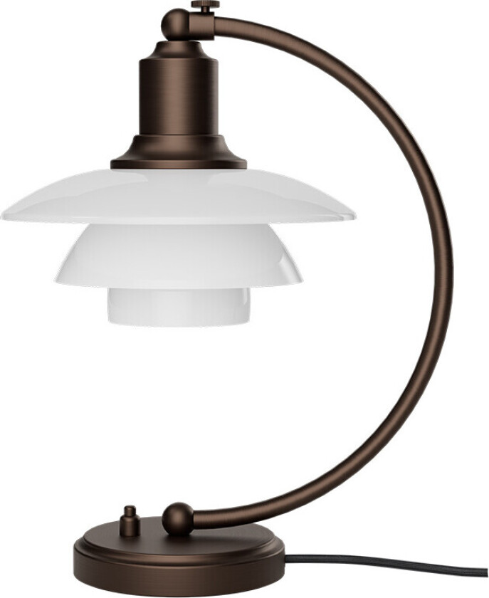 PH 2/2 Luna Bordlampe Aged Brass/Opal Glass