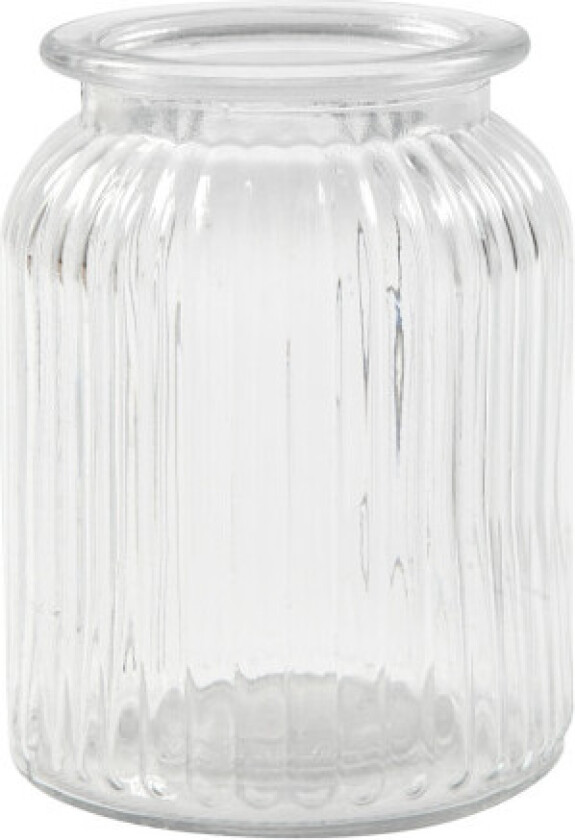 Glasskrukke, H: 14,5 cm, dia. 11 cm, hullstr. 7 cm, 6 stk./ 1 pk.