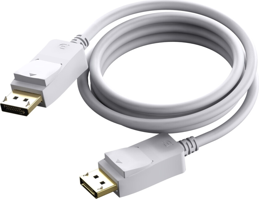 Bilde av Displayport-Kabel - Displayport (Hann) Til Displayport (Hann) - Displayport 1.4 - 2 M - 8K 60Hz Støtte - Hvit